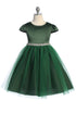 Kids Dream Big Girls Green Cap Sleeve Satén Tul Vestido de talla grande 16.5-20.5